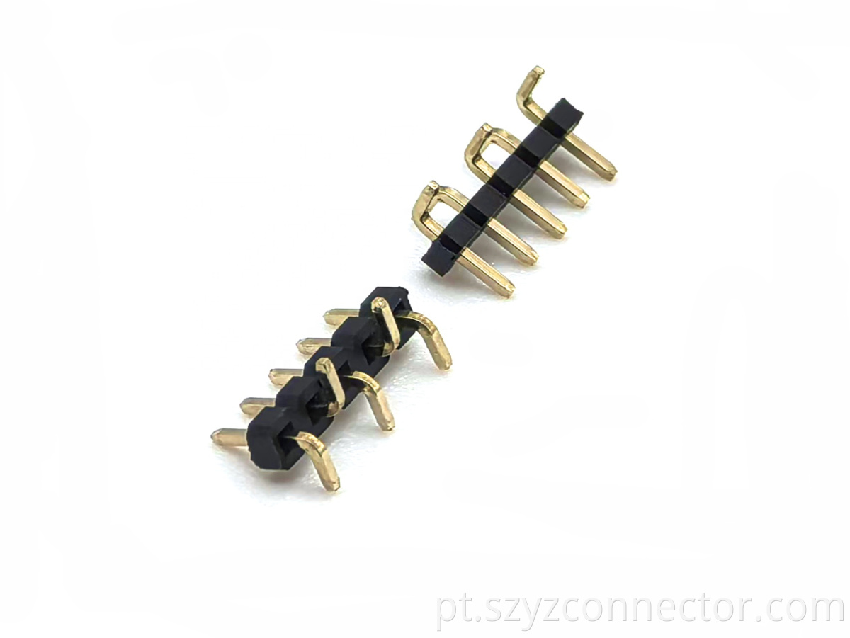 Fileira SMT SQ0.5mm H1.0mm 1*5P do conector do encabeçamento do Pin do passo de 2.0mm única 2.0mm Pitch Pin Header Connector Single Row SMT SQ0.5mm H1.0mm 1*5P